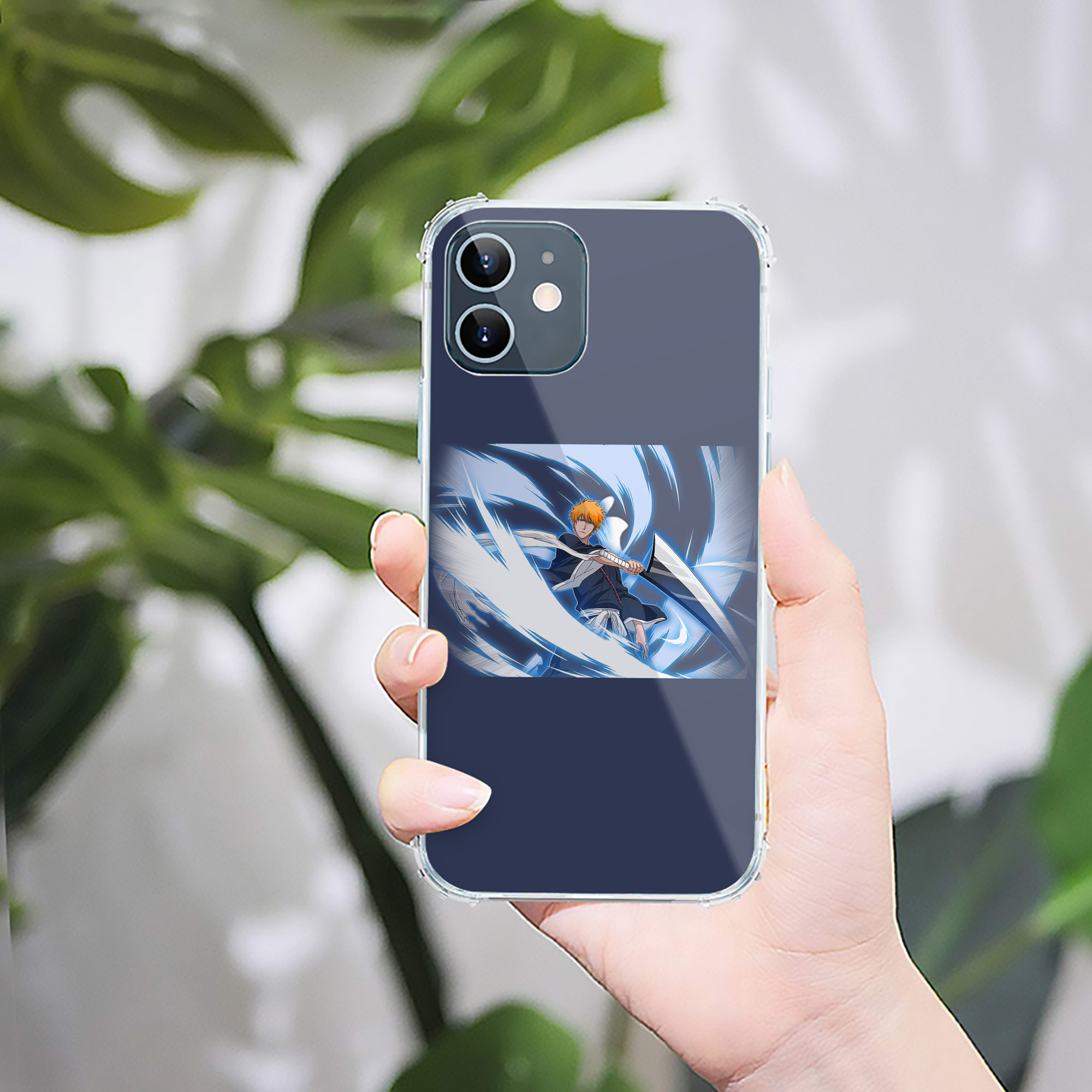 （画像用） ブリーチ 黒崎一護（くろさき いちご）BLEACH Kurosaki Ichigo 【iPhone 12シリーズ対応】透明スマホケース（クリアソフトケース）